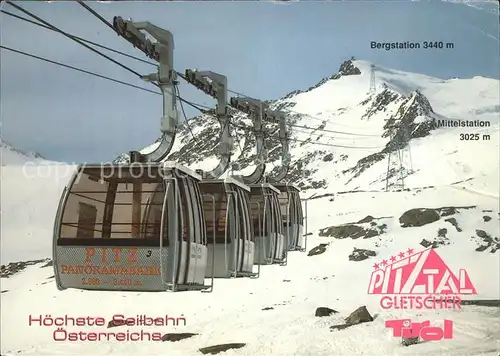 Seilbahn Pitz Panoramabahn Pitztal Tirol Kat. Bahnen