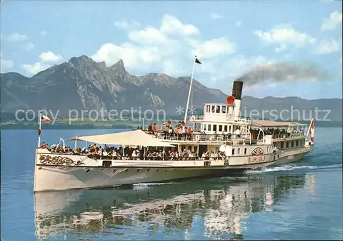 Dampfer Seitenrad Bluemlisalp Thunersee Kat. Schiffe