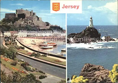 Leuchtturm Lighthouse Jersey Mont Orgueil Castle Corbiere Kat. Gebaeude