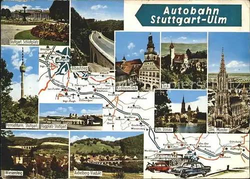 Autobahn Stuttgart Ulm  Kat. Autos