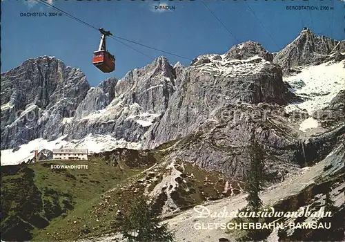 Seilbahn Dachsteinwand Gletscherbahn Ramsau Bergstation Hunerkogel Kat. Bahnen