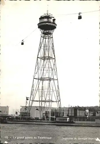 Exposition Internationale Liege 1939 Grand Pylone du Teleferique 