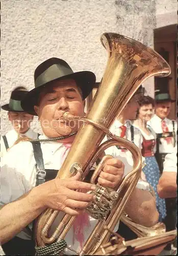 Musikinstrument Tuba Trachtenkapelle Ausseerland Salzkammergut Kat. Musik
