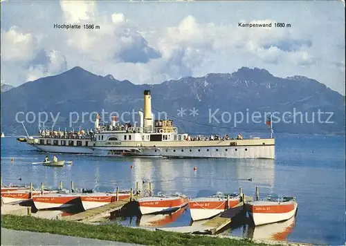 Dampfer Seitenrad Ludwig Fessler Chiemsee Kampenwand  Kat. Schiffe