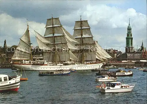 Segelschiffe Marine Schulschiff Gorch Fock Hamburg Hafen Kat. Schiffe