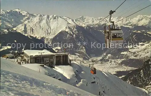 Seilbahn Teleferique des Attelas Station des Ruinettes Kat. Bahnen