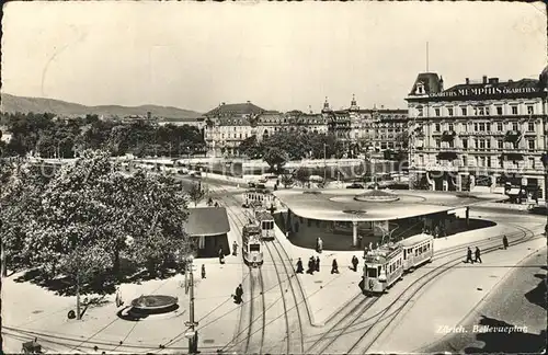 Strassenbahn Zuerich Bellevueplatz Kat. Strassenbahn