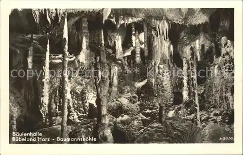 Hoehlen Caves Grottes Ruebeland Harz Baumannshoehle Saeulenhalle  Kat. Berge