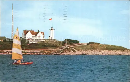 Segelboote Leuchtturm Nobska Woods Hole Cape Cod  Kat. Schiffe