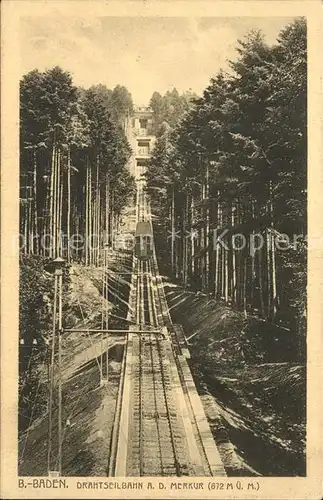 Zahnradbahn Merkur Baden Baden Kat. Bergbahn