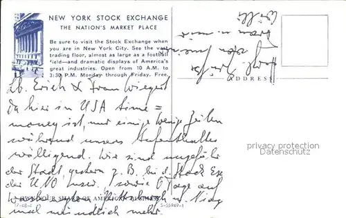 Berufe Wertpapierboerse New York Stock Exchange  Kat. Berufe