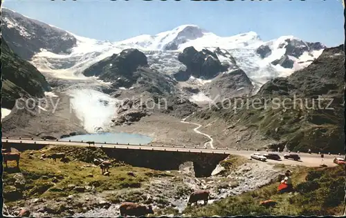Gletscher Sustenstrasse Steingletscher Gwaechtenhorn Tierberge Kat. Berge