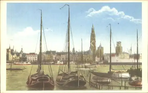 Segelboote Antwerpen Reede Kat. Schiffe