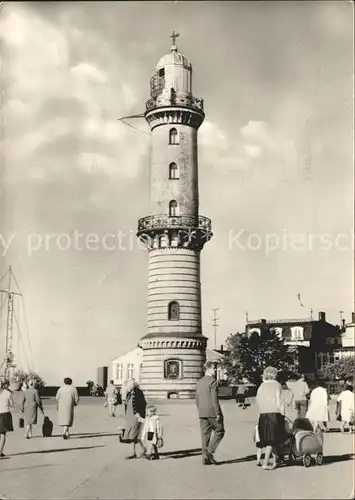 Leuchtturm Lighthouse Warnemuende Strandpromenade Kat. Gebaeude
