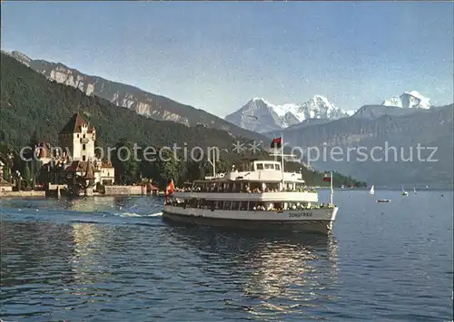 Motorschiffe MS Jungfrau Oberhofen Thunersee Eiger Moench Jungfrau Kat. Schiffe