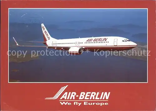 Flugzeuge Zivil Air Berlin Boeing 737 800  Kat. Airplanes Avions