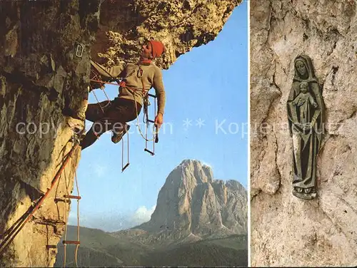 Klettern Bergsteigen Madonna del Sassolungo Catores Scultura  Kat. Bergsteigen