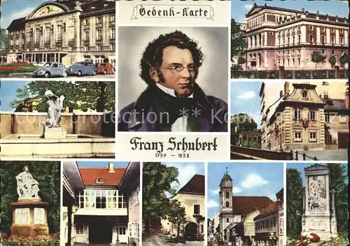 Schubert Franz Konzerthaus Musikvereinshaus Dreimaederlhaus Wien Kat. Persoenlichkeiten