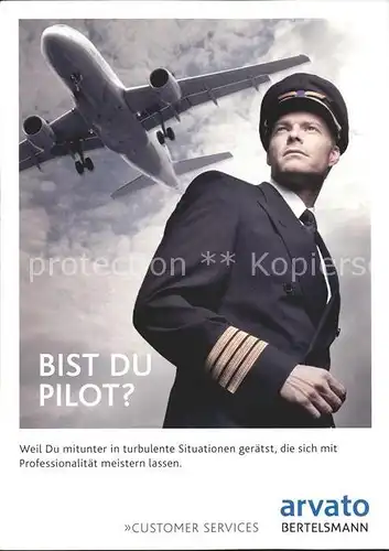 Flugzeuge Zivil Pilot Outsourcing Dienstleister Arvato Bertelsmann  Kat. Airplanes Avions