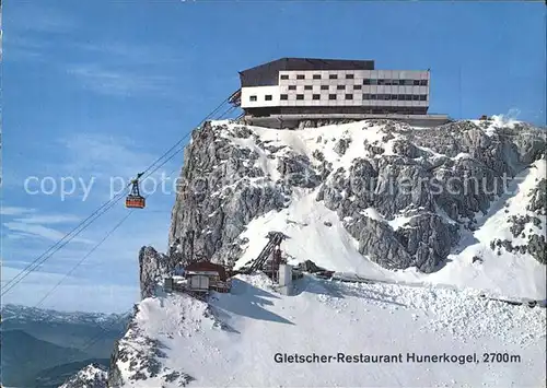 Seilbahn Dachstein Suedwand Bergstation Gletscher Restaurant Hunerkogel Kat. Bahnen