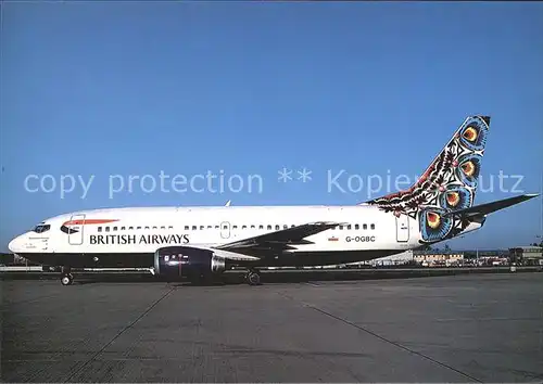Flugzeuge Zivil British Airways Boeing B 737 34S G OGBC c n 29109 Kat. Airplanes Avions