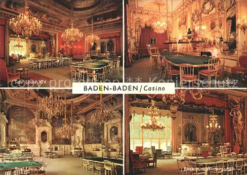 Casino Spielbank Baden Baden Saal Louis XIV Saal Louis XIII Kat. Spiel
