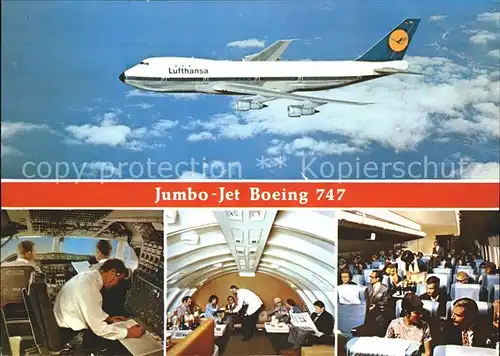 Lufthansa Jumbo Jet Boeing 747 Kat. Flug