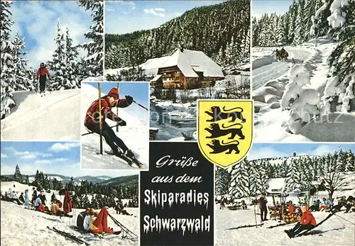 Schwarzwald Ski Pferdeschlitten Kat. Regionales