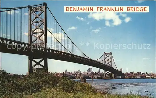 Bruecken Bridges Ponts Benjamin Franklin Bridge Delaware River 
