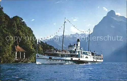 Dampfer Oceanliner Urnersee Tellskapelle Gitschen Kat. Schiffe