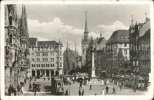 Strassenbahn Muenchen Marienplatz Kat. Strassenbahn