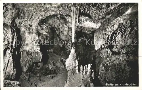 Hoehlen Caves Grottes Karlshoehle Erpfingen Partie am Kronleuchter  Kat. Berge