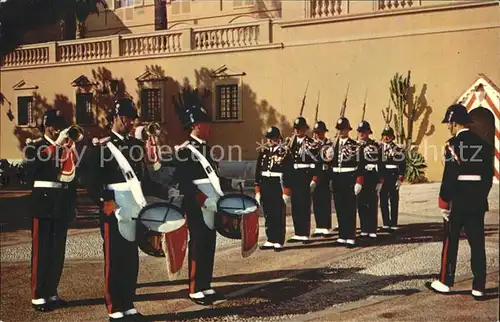 Leibgarde Wache Trommel Releve de la Garde Monaco  Kat. Polizei