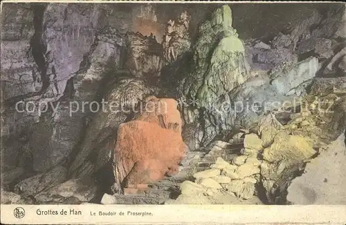 Hoehlen Caves Grottes Han sur Lesse Boudoir de Proserpine Kat. Berge