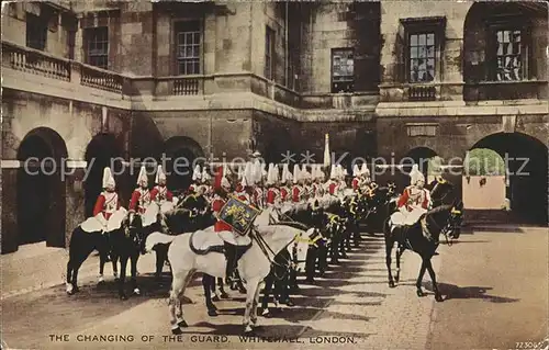 Leibgarde Wache Changing of the Guard Whitehall London  Kat. Polizei