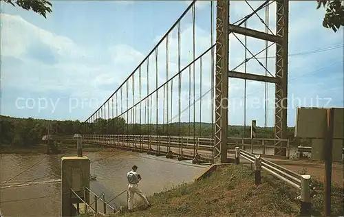 Bruecken Bridges Ponts Swinging Bridge Osage River Lake of the Ozarks