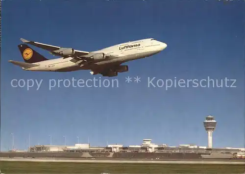 Lufthansa Boeing 747 400 Flughafen Muenchen  Kat. Flug