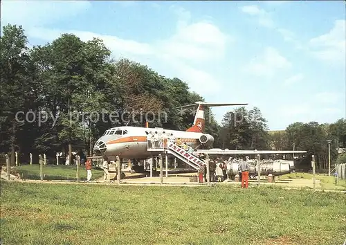 Flugzeuge Zivil Interflug TU 134 Bernsdorf  Kat. Airplanes Avions