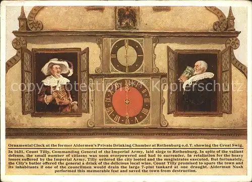 Uhren Rothenburg Tauber Great Swig  Kat. Technik