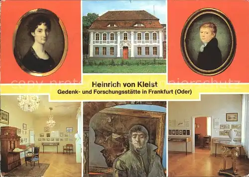 Persoenlichkeiten Heinrich von Kleist Haus Wilhelmine von Zenge  Kat. Persoenlichkeiten