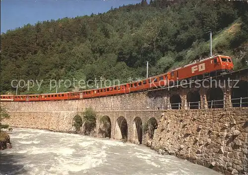 Eisenbahn Glacier Express Rhone Moerel Wallis  Kat. Eisenbahn