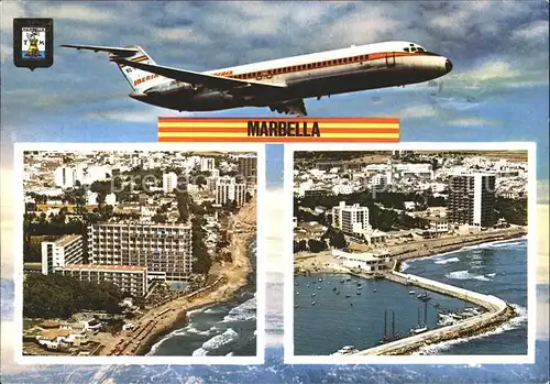Flugzeuge Zivil Iberia Marbella Fliegeraufnahme Kat. Airplanes Avions