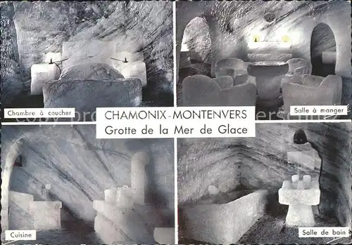 Hoehlen Caves Grottes Mer de Glace Chamonix Montenvers Cuisine Salle de bain  Kat. Berge