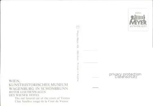 Pferdekutschen Roter Leichenwagen Wiener Hof Museum Wagenburg Schoenbrunn Kat. Tiere