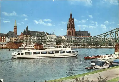 Motorschiffe Wikinger Frankfurt am Main Rententurm Nicolaikirche Dom Kat. Schiffe