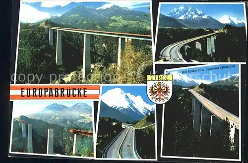 Bruecken Bridges Ponts Europabruecke Habicht Stubaier Gletscher 