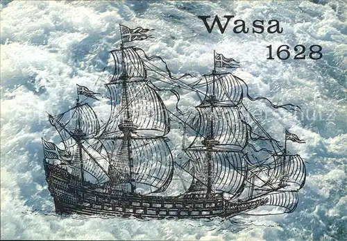 Segelschiffe Kriegsschiff Wasa Kuenstlerkarte Nils Stoedberg Kat. Schiffe