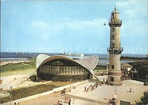 Leuchtturm Lighthouse Gaststaette Teepott Rostock Warnemuende Kat. Gebaeude