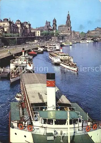 Dampfer Seitenrad Dresden Bruehlsche Terrasse  Kat. Schiffe