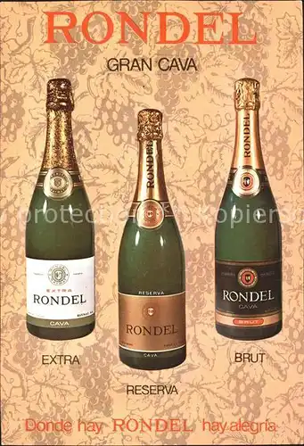 Alkohol Sekt Rondel Extra Reserva Brut Gran Cava  Kat. Genussmittel